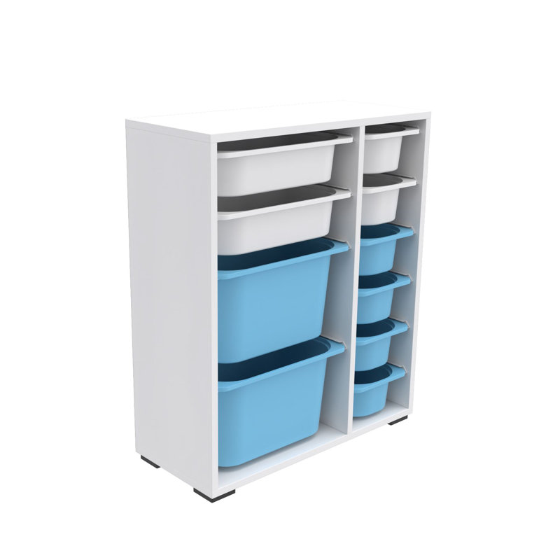 Multi Purpose Cabinet, White/White/Blue