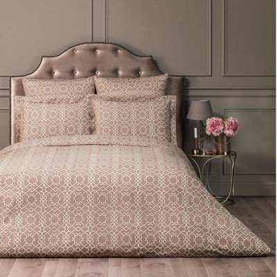 Monogram Traditional Cotton Sateen Floral Duvet Cover