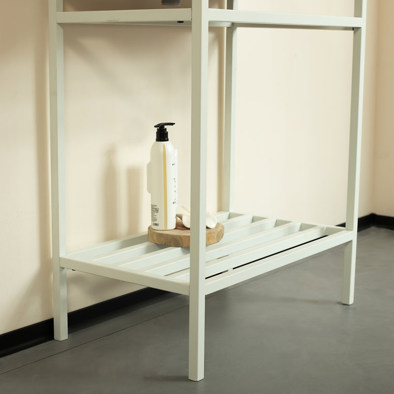 Tablettes de salle de bain autoportantes 24 po sans lavabo 24 po - Tablette de rangement et porte-serviettes Fabrication solide et stable pour l'organisation
