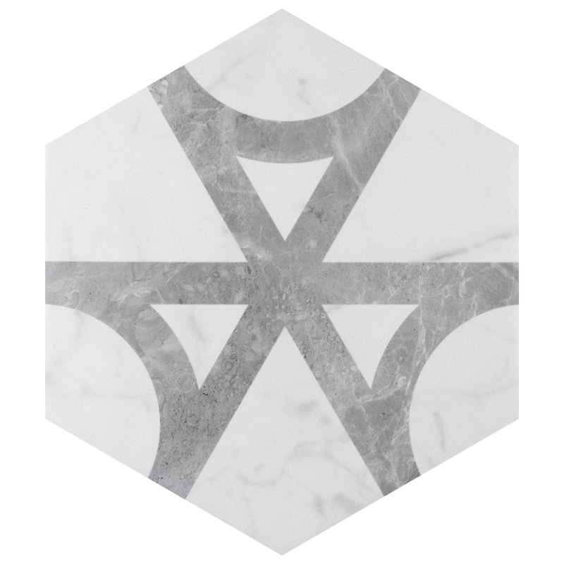 Classico Carrara 7" x 8" Porcelain Patterned Wall & Floor Tile
