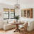 Gatlin 3 - Light 16" W Small Drum Caged Dining Room Chandelier with Wood Accents