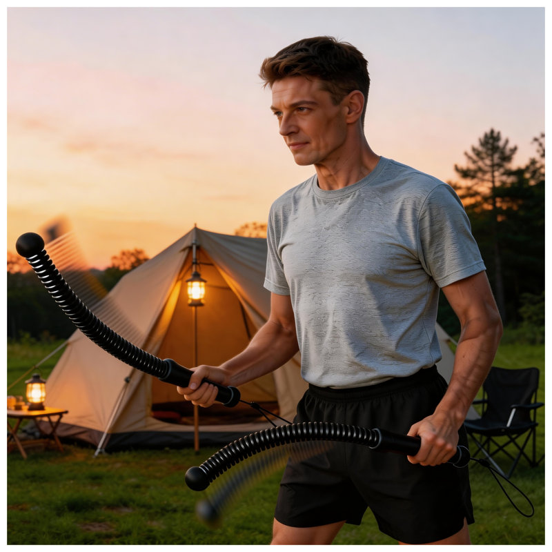 Corde à sauter lestée sans fil avec ressort de tension réglable, corde de conditionnement physique anti-balancement pour entraînement à la maison, noire