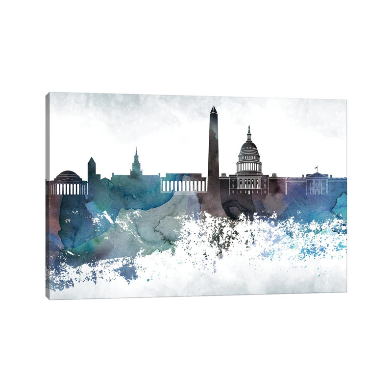 Washington Bluish Skylines - Wrapped Canvas Print, 66.04 cm H x 45.72 cm W