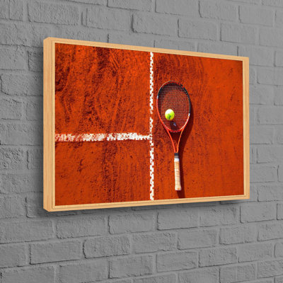 Orange Tennis Wall Art Canvas for Halloween Decor and Gym Artwork Perfect for Housewarming Gift