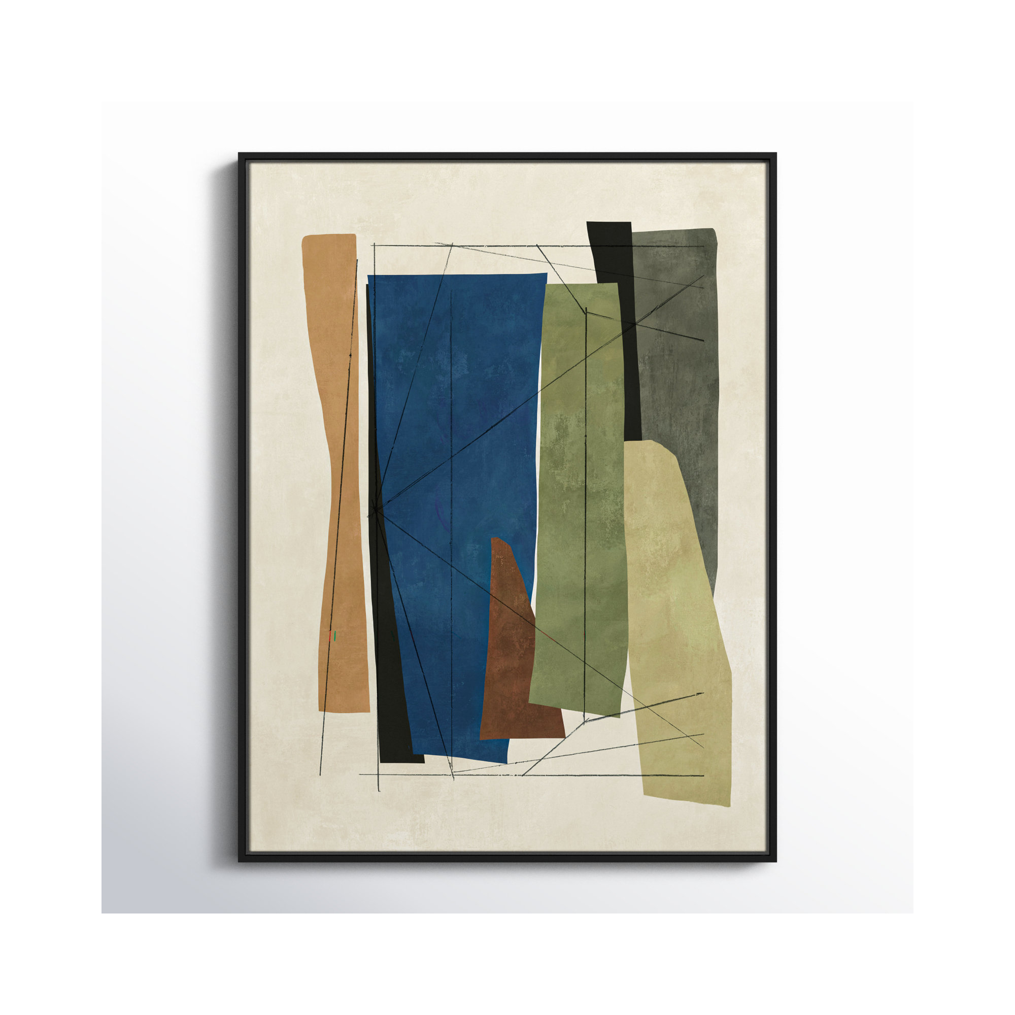 Sync I by Tom Reeves, Black Framed, 41.5" H x 31.5" W x 2" D