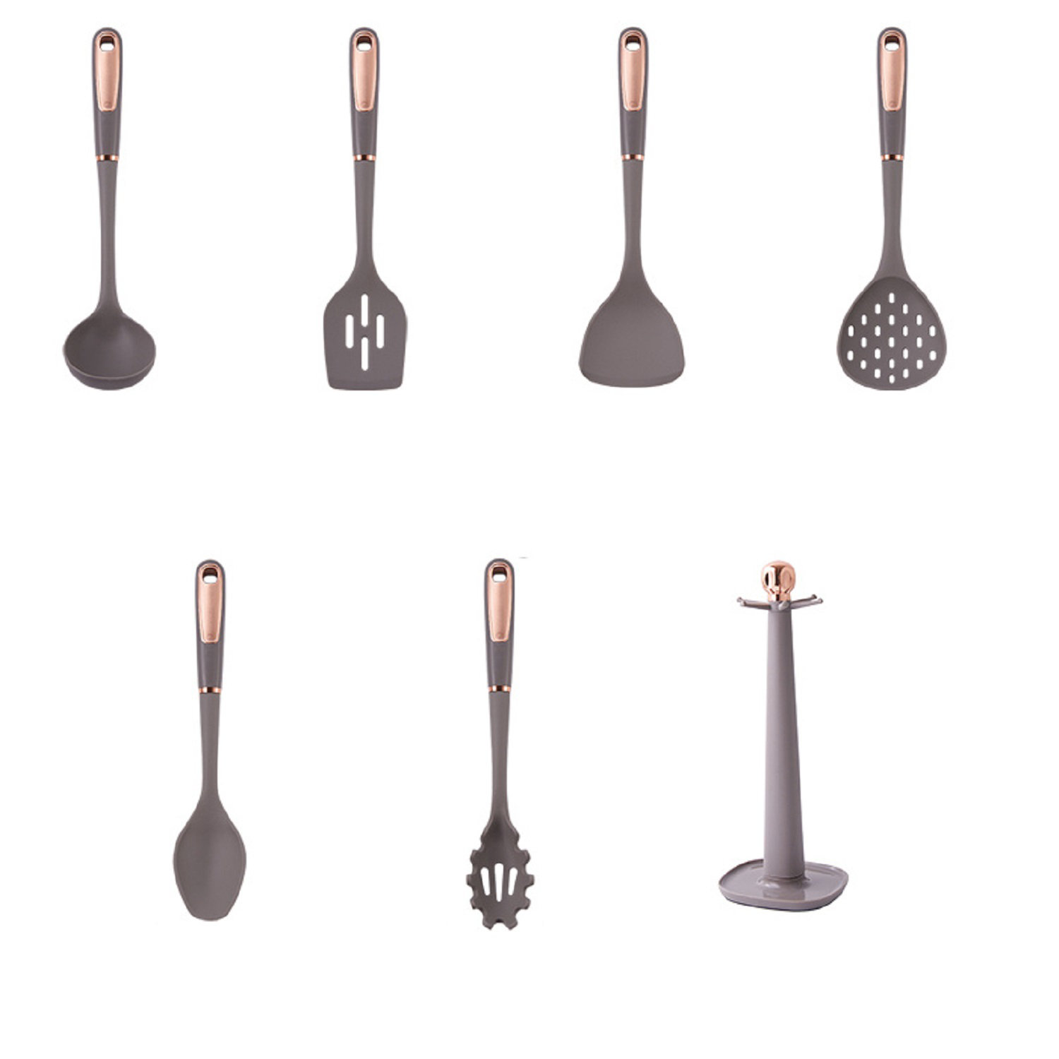 Stainless Steel Kitchen Utensil Set 7pcs Cooking Utensils Nonstick Kitchen  Utensils Cookware Set with wooden handle
