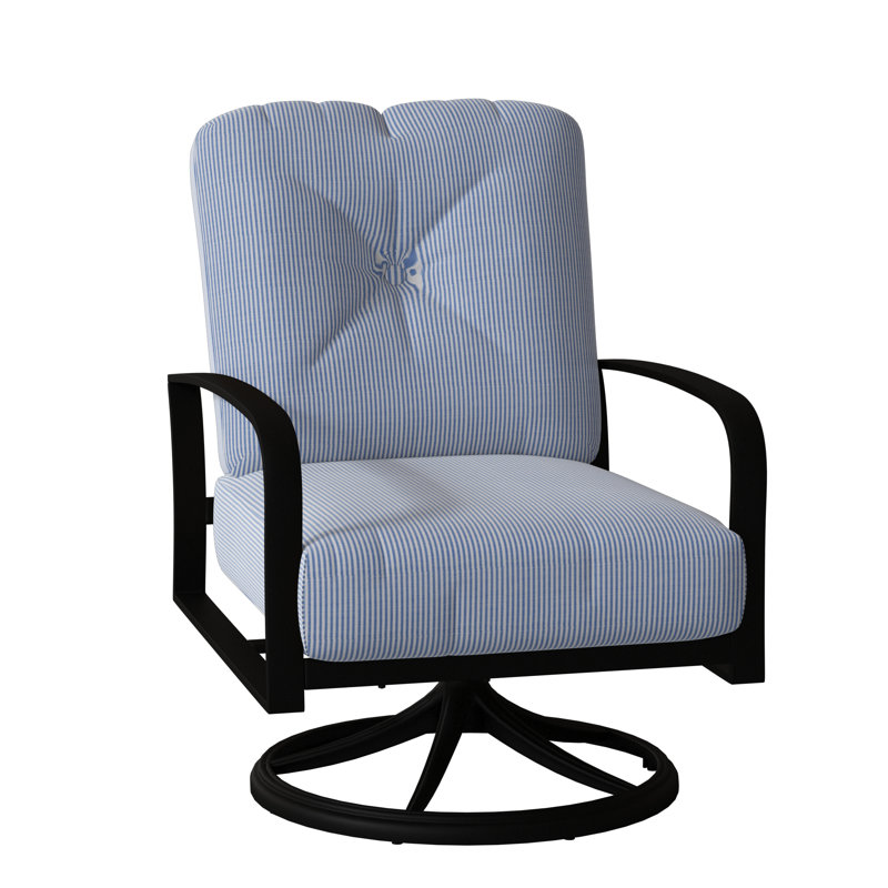 Fremont Outdoor Rocker Chair, Textured Black, Canvas Bird's Eye Sunbrella® Canvas