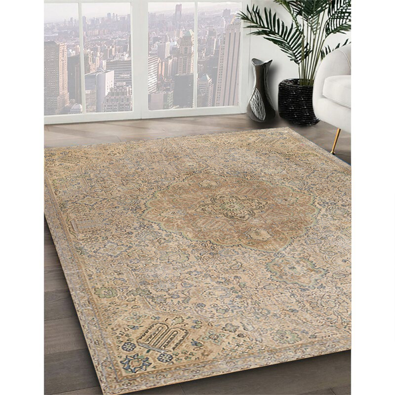 Tapis 100% traditionnel lavable à la machine 3226, Rond 6 pi