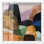 «Stacked Rocks IV Shadowbox», art mural bohème taupe par Art Remedy, cadre blanc, 21 x 21