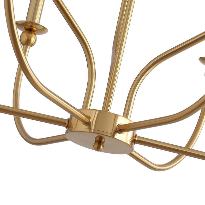 Luminaire suspendu style bougie 9 lumières Oniyah, Or