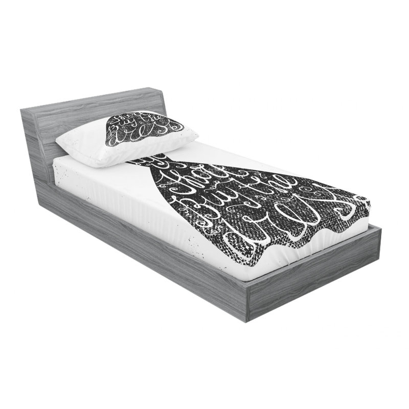 Ensemble de draps Life Is Short Buy, Ensemble de draps pour lit simple avec drap-housse