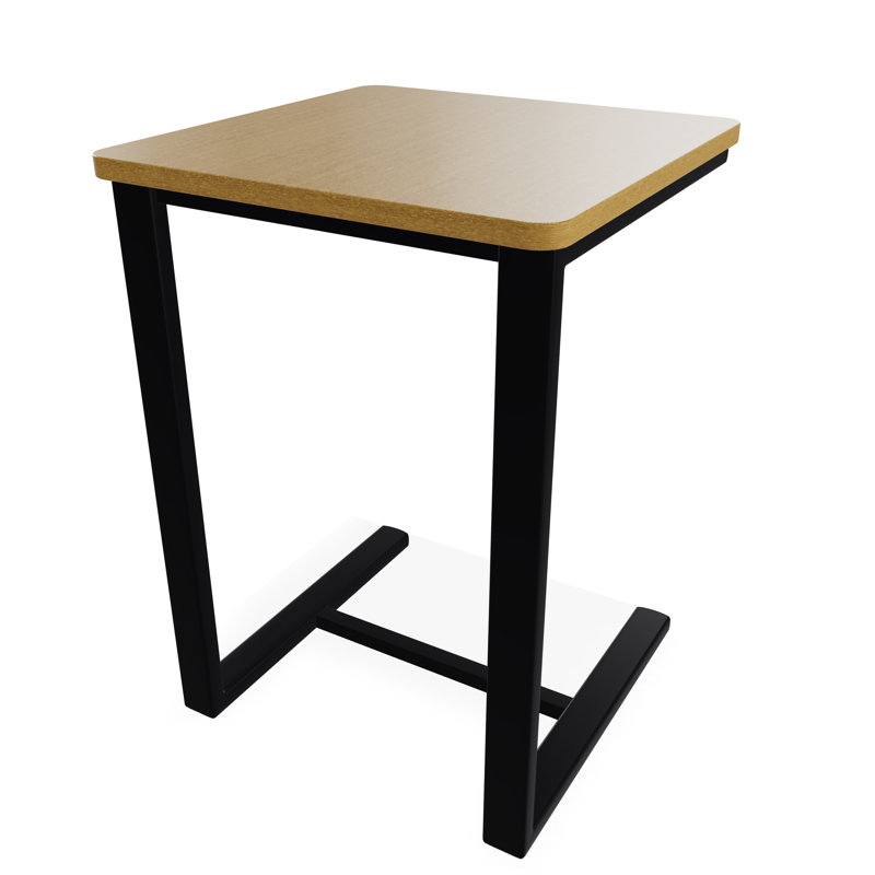 Outdoor Square Side Table, Natural/Black