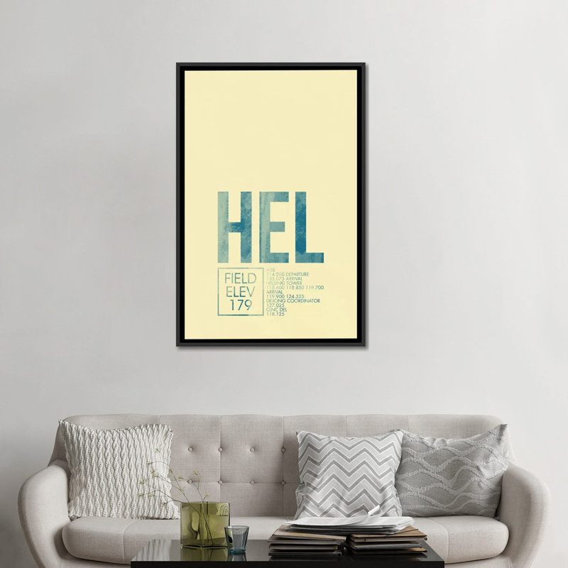 Art textuel sur toile, "helsinki" , "helsinki" par 08" contrôle de la circulation aérienne ", H 26 po x l 18 po x P 1,5 po