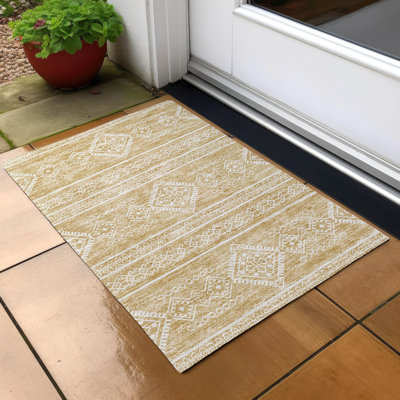 Tapis intérieur / extérieur Chaena avec envers antidérapant