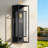 22''H Black and Gold Iron Seeded Glass Outdoor Wall Light with Dusk to Dawn-730227312-726570652