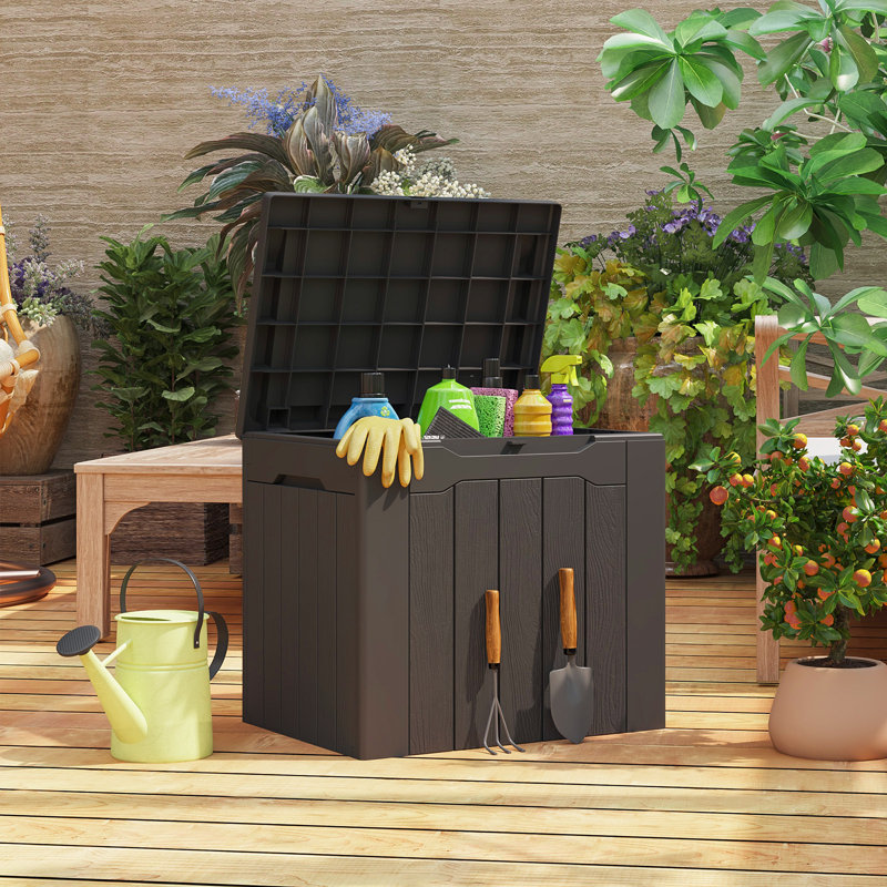 32 Gallon Black Polypropylene Lockable Deck Box