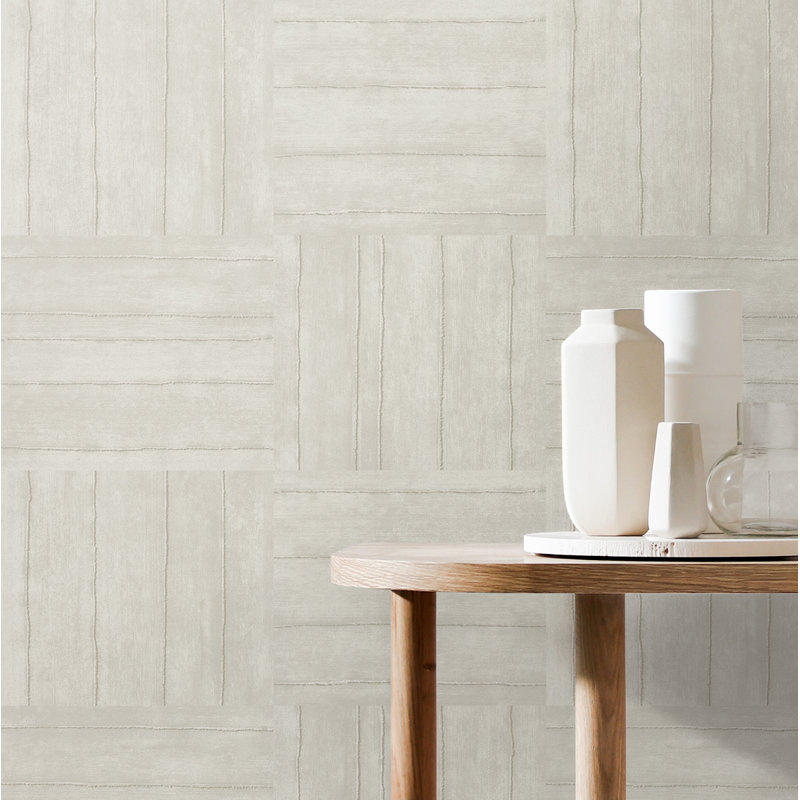 Rouleau de papier peint L 33 pi x l 20,9 po Lianna, Blanc cassé