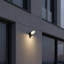UltraBeam 12 Watt LED Round Black LED Outside House Wall Light