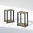 17 Stories Goncalo Compact Bedside Table, Nightstand, French Oak/Black, Set of 2-2087189120
