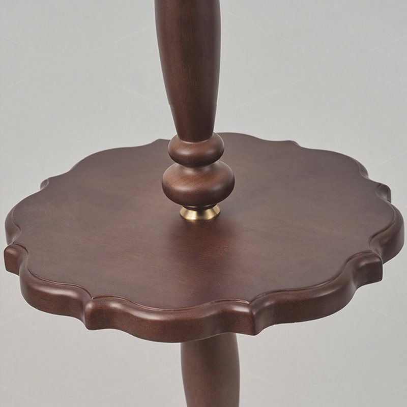 White + Nut-brown Fabric + Solid Wood Free form Floor Lamps