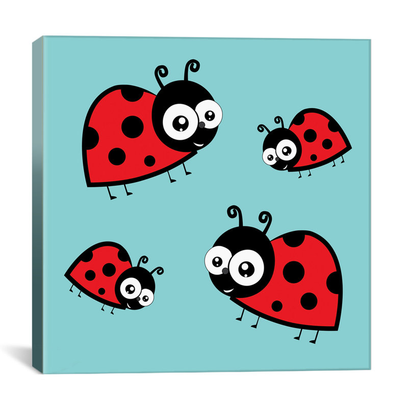 Nathan Lady Bug - reproduction sur toile, H 26 po x l 26 po x P 1,5 po