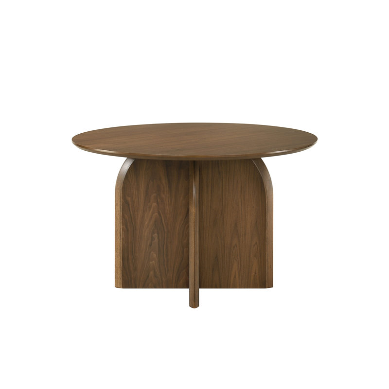 Delmon Dark Walnut Round Dining Table