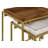 Daquesha 2-Piece Wood and Marble Top Nesting Table Set Gold