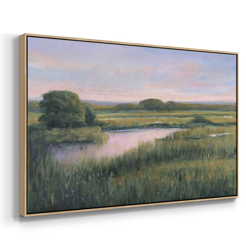 Spring Marsh I, reproduction d'art sur toile, H 27 po x l 41 po x P 2 po, Naturel
