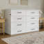 Commode lit escamotable en bois avec tiroir de rangement, station de charge intégrée et matelas Tucson-738224863-738224862