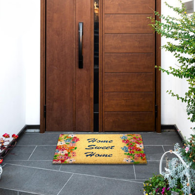 Non-Slip Floral Doormat