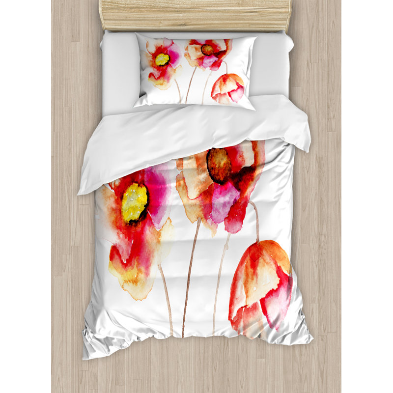 Cottage Americana Polyester Floral Duvet Cover