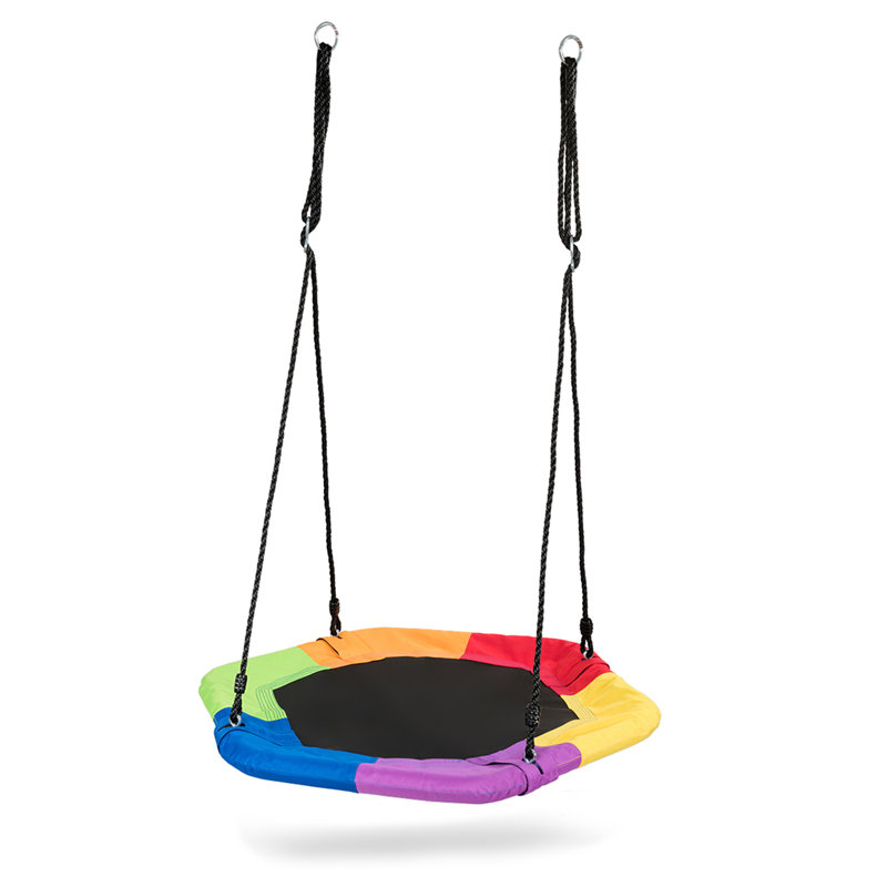 Gymax Metal Swing Set with 1 Swing(s), Multicolor