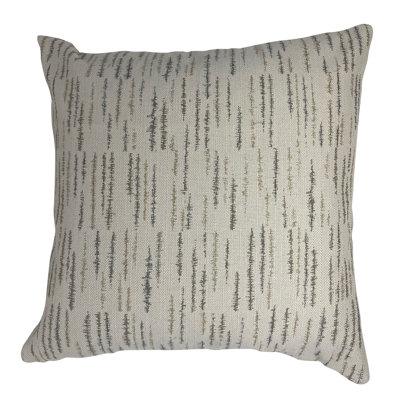 Oreiller carré en mélange de duvet rayé