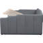 Lit de jour gris rembourré avec rangement, lit de jour double et confortable-1022083775
