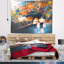 Paysage couple marchant tenant la main tapisserie-28483997