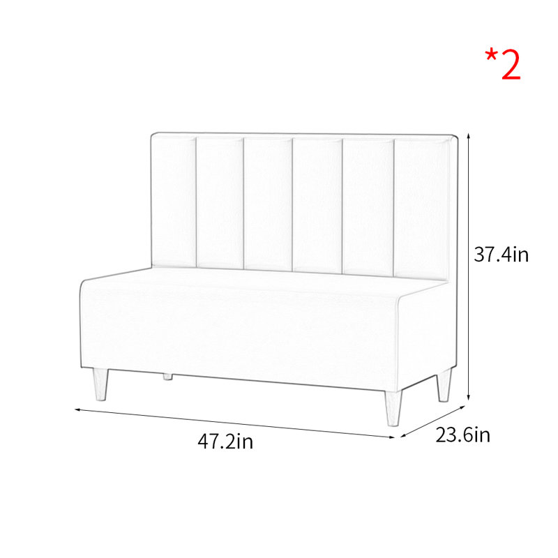 Bancs de restaurant modernes et simples, Beige