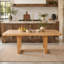 Table de salle à manger extensible de qualité supérieure en bois massif avec coins arrondis-1036891048