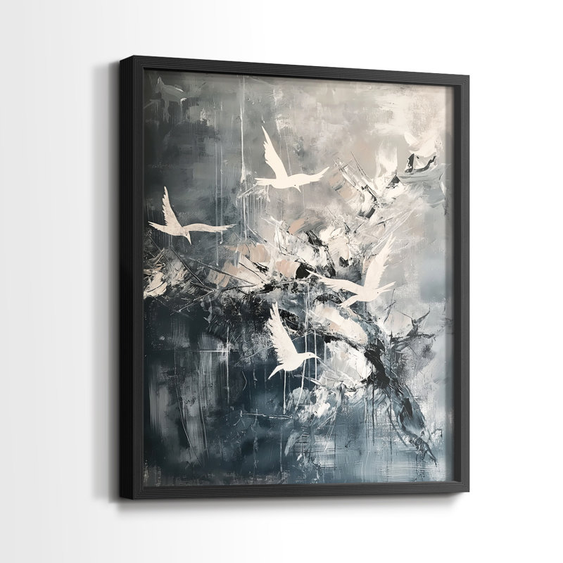 ANIMALS Series LX - reproduction encadrée de qualité supérieure - prête à être accrochée - aucun clou requis, Noir