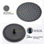 Ensemble de pomme de douche à pluie 10 po noir mat et pomme de douche à main Roud-119136769