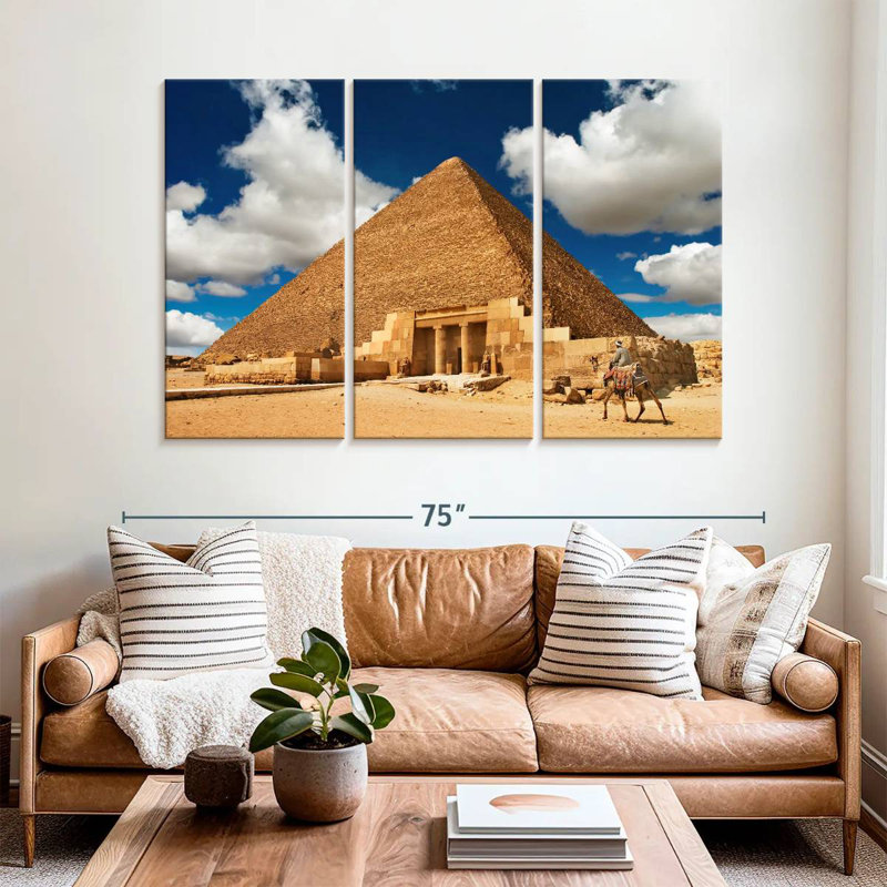 Adella Egyptian Pyramid, 42" H x 65" W