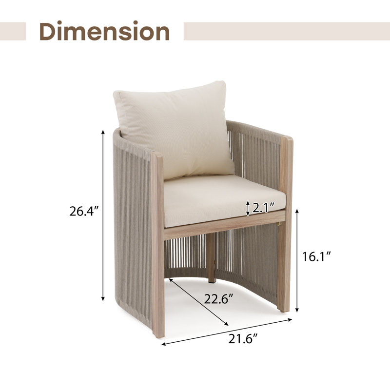 Ensemble de 2 fauteuils d'extérieur en aluminium, Champagne Frame