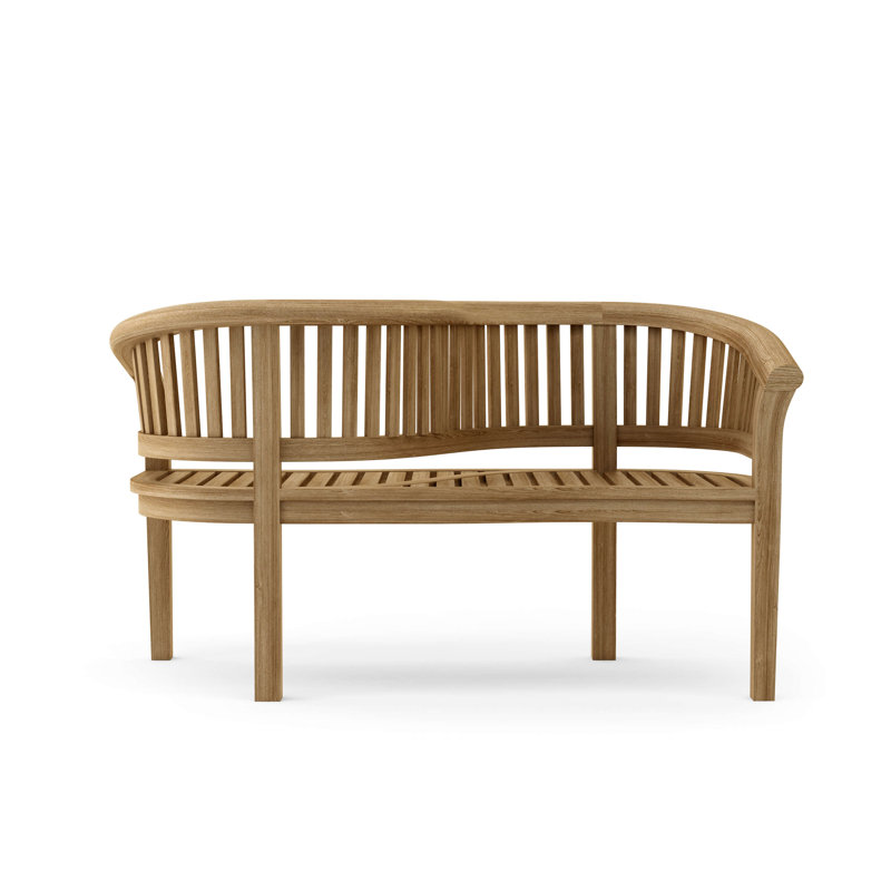 Curve Teak Garden Bench
