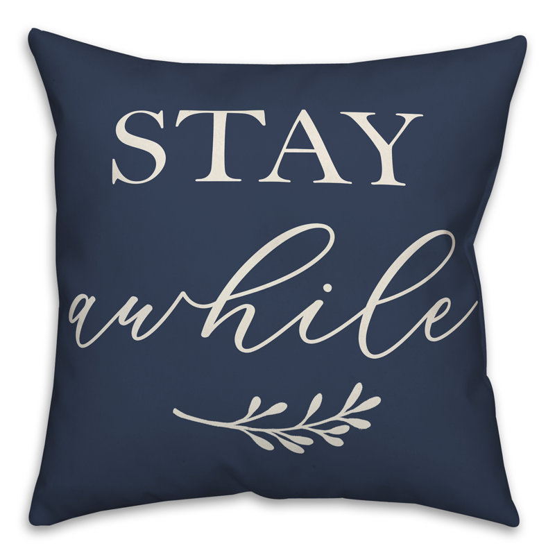 Outdoor Reversible Throw Pillow, Blue