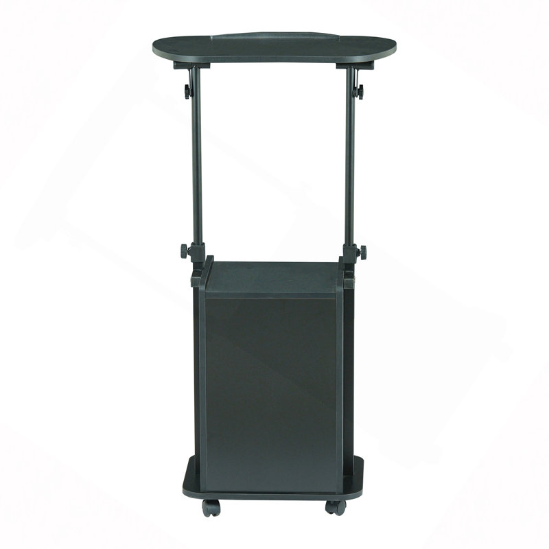 Chariot pour ordinateur portable ajustable avec rangement