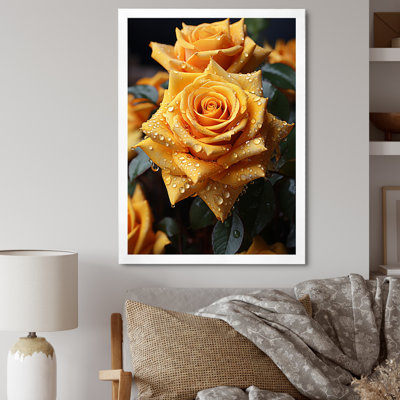 Dayvid jaune noir rose élégance I - imprimé