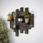 4 Piece Solid Wood Floating Shelf with Adjustable Shelves