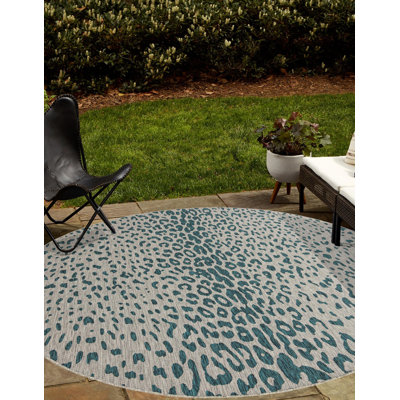 Tapis safari Teal_Unique Loom