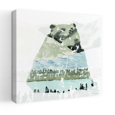 Ours impression 1 abstrait, ours, paysage naturel, art