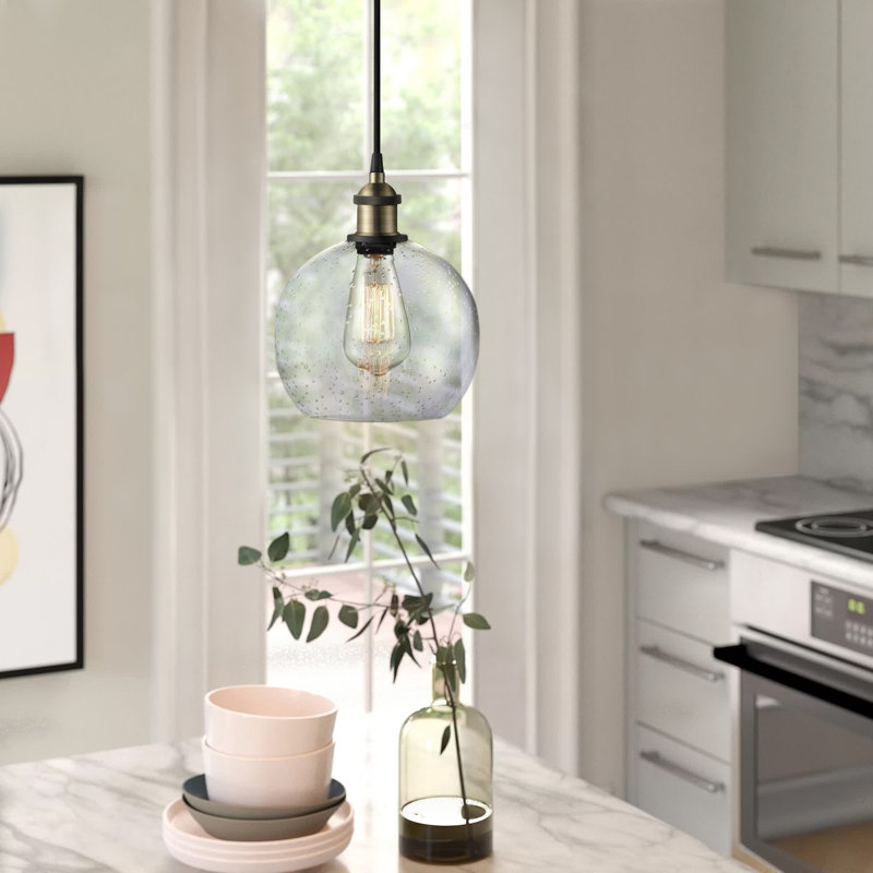 Baptista 1 - Light Single Pendant, Clear, Black Antique Brass