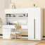 Armoire de rangement en bois à 2 portes avec tablettes et tiroirs pour la chambre à coucher-1621583843